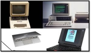 Diferentes ordenadores al pasar de los tiempos